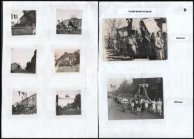 cca 1914-1960 27 db fotó állami ünnepségekkel, felvonulásokon, rajta Rajk László, nagyrészük papírra ragasztva, 6x6 és 9x14 cm közti méretben