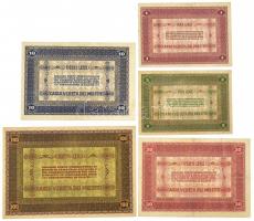 Olaszország / Velence / Osztrák-magyar megszállás 1918. 1L-100L (5xklf) T:III az egyiken kis firka, ...
