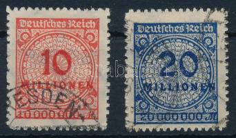 Deustches Reich 1923 Mi 318-319 B (Mi EUR 460,-) garancia nélül / no guarantee