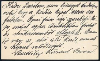 Benczúr Gyula (1844 - 1920) névjegykártyáján saját kézzel írt sorai Kézdi-Kovács László (1864 - 1942...