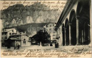 1903 Leukerbad, Loeche-les-Bains; La Place / square, hotel (EK)
