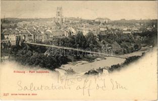 1903 Fribourg, Pont suspendu / suspension bridge