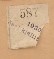 Sárdy Brutus (1892-1970): Déli szél a Dunán, 1930. Olaj, vászon, kartonon. Jelzett. Kiállítva: 1930....