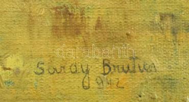 Sárdy Brutus (1892-1970): Napfényes táj, 1942. Olaj, vászon, kartonon. Jelzett. Kiállítva: Téli tárl...