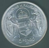 1930. 5P Ag "Horthy jobbra" T:2/3+