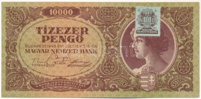 1945. 10.000P MNB bélyeggel T:I,I- Adamo P23e