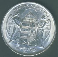 1939. 5P Ag "Horthy balra" T:2 kis ph.