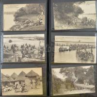 Kb. 65 db RÉGI afrikai képeslap albumban: Szenegál / Cca. 65 pre-1940 African postcards in an album:...