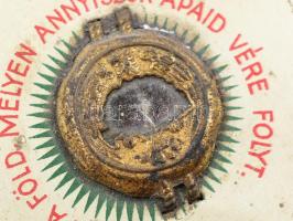 cca 1920-1930 Nemzeti Ereklye, "Ércbulla", irredenta emléktárgy Nagy-Magyarország vármegyé...