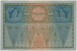 Ausztria 1919. (1902) 1000K, 2. kiadás, vízszintes "DEUTSCHÖSTERREICH" felülbélyegzéssel, ...