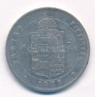 1876KB 1Ft Ag "Ferenc József / Középcímer" T:2- kis ph
Adamo M15