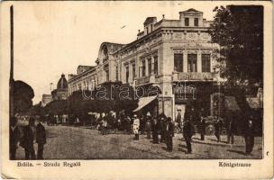 1918 Braila, Strada Regala / Königstrasse / street, Hotel Bulevard (EK)
