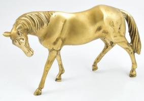 Bronz ló, jelzés nélkül, kis kopásnyomokkal, m: 20 cm