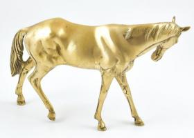 Bronz ló, jelzés nélkül, kis kopásnyomokkal, m: 20 cm