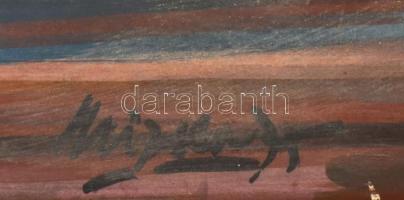 Mizser Pál (1941-): Csendélet. Olaj, farost, jelzett, hátoldalán Képcsarnok Vállalat címkéjével. Fel...