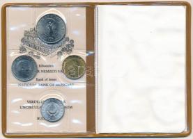 1980. 2f-10Ft 9xklf "Magyar Népköztársaság" forgalmi érméi középbarna műbőrtokban T:1
Ada...