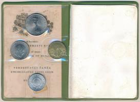 1980. 2f-10Ft 9xklf "Magyar Népköztársaság" forgalmi érméi márványzöld műbőrtokban T:1 Ada...