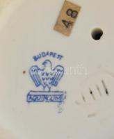 Aquincumi porcelán matyó fiú, kézzel festett, jelzett, festékkopással, m: 25 cm