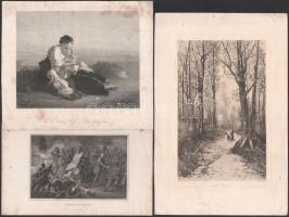 cca 1789-1860 30 db klf. rézmetszet, klf. méretekben, részben foltos. Érdekes, átnézésre érdemes any...