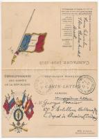 1914 Campagne 1914-1915 / WWI French military folding postcard, patriotic propaganda (ragasztónyom / glue marks)