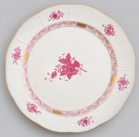Herendi Apponyi mintás lapos tányér, kézzel festett, jelzett, hibátlan, d: 25,5 cm