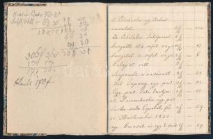 1832 Pozsony (Pressburg, Bratislava) kézzel írt számadás, bekötött füzetben