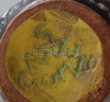 Gorka Géza (1894-1971): Váza. Mázas festett kerámia, jelzett (Nógrádverőce), ragasztott, csorba, m:2...