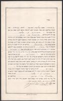 1928 Budapest, zsidó esketési szertartás szövege
