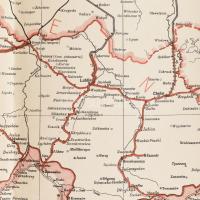 1917 Osztrák-Magyar Monarchia és a Balkán vasúti térképe. Az állomásnevek jegyzékével. német nyelven...