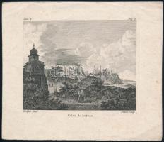 Hodges után, Simon metszése: Luknau vára (Palais de Luknau). Acélmetszet, papír, jelzett a metszeten. 10x12,5 cm