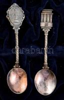 Ezüst (Ag) 2 db emlék kanál (Savaria, Kőszeg), díszdobozban. 1970 IV. Ifjúsági Filmnapok Kőszeg 1970...
