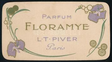 1908 Kártyanaptár / parfüm kártya, Floramye L.T. Piver, Paris, szép állapotban