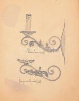 Jelzés nélkül: Csillártervrajzok, ceruza, papír, 29×22 cm