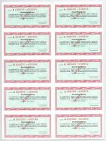 Budapest 1991. "Sasad Termelő és Szolgáltató Szövetkezeti Részvénytársaság" névre szóló ré...