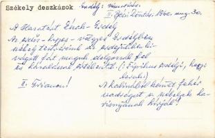 1940 Székely deszkások, erdélyi folklór / Transylvanian folklore. photo