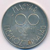 1988. 100Ft Cu-Ni-Zn "Labdarúgó Világbajnokság 1990 - Két játékos" T:BU patina Adamo EM105