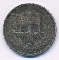 1916KB 1K Ag "Ferenc József" T:2 ph., patina Adamo K5.1