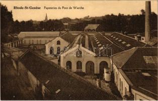 Sint-Genesius-Rode, Rhode-St-Genese; Papetieres du Pont de Warche / paper mill, factory