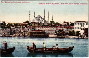 Constantinople, Istanbul; Mosquée Ahmed Stamboul, Vue prise de la Mer de Maramara / mosque. Max Fruchtermann No. 73. (EK)