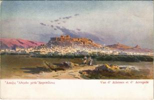 Athens, Athína, Athenes; Vue dAthenes et dAcropole (EK)