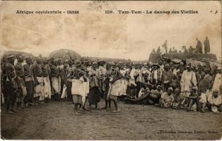 1909 Tam-Tam. La danses des Vieilles. Afrique occidentale (Soudan) / Sudanese folklore, traditional dance (ragasztónyom / glue marks)