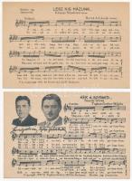 46 db RÉGI magyar kottás zenés képeslap / Hungarian music sheets - 46 pre-1945 postcards