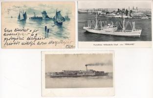 HAJÓK - 9 db modern képeslap / SHIPS - 9 modern postcards
