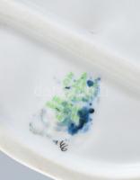 Hollóházi kanalasgém pár, kézzel festett, jelzett, apró kopásokkal, m: 22 cm