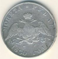 Cári Oroszország 1830. 1R Ag I.Miklós T:3 R!