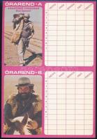 cca 1981 Bud Spencer - Aranyeső Yuccában, kisplakát / órarend (kitöltetlen), kétoldalas, 24x16,5 cm