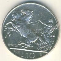 Olaszország 1928R 10L Ag T:3 R!