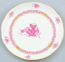 Herendi rózsaszín Apponyi mintás tálka, kézzel festett, jelzett, minimális kopással, d: 17 cm