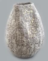 Jelzés nélkül: Retró kerámia váza, mázhibákkal, m: 25 cm