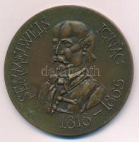 Kiss Nagy András (1930-1997) DN Semmelweis Ignác 1818-1865 kétoldalas Br emlékérem (60mm) T:1- patina, ph